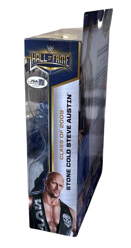 WWE STONE COLD SIGNED ELITE HALL OF FAME CLASS OF 2009 WITH JSA COA VERY RARE - Image 3 of 4