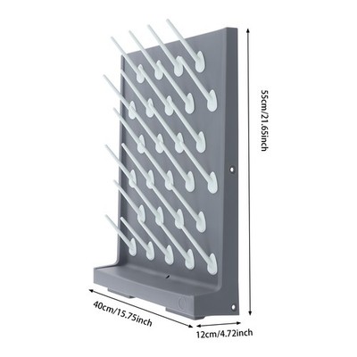Lab Drying Rack 2pcs Bench-top/Wall-Mount Lab Glassware Dry Holder 27/52 Pegs