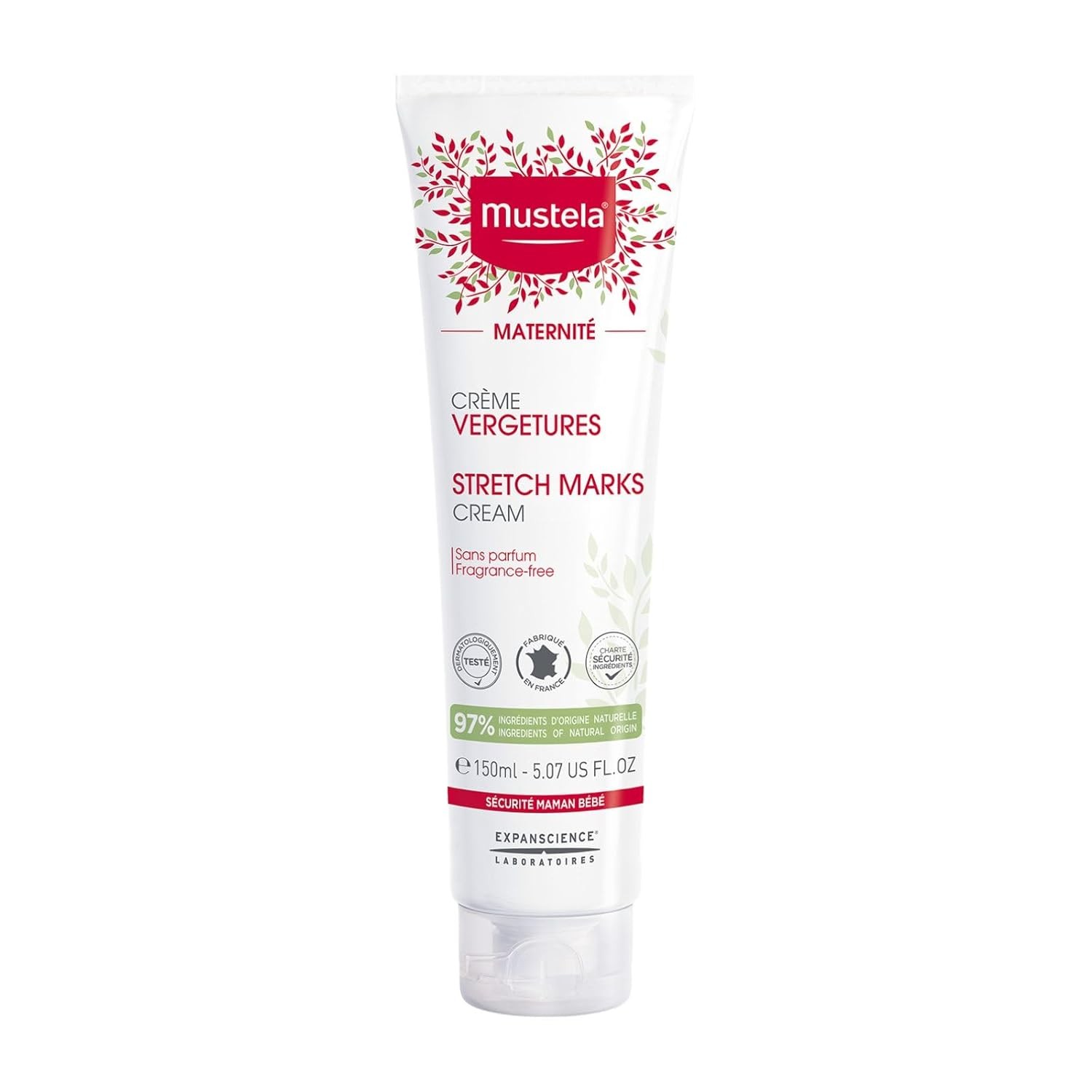 Mustela Maternity Stretch Marks Cream, Natural Avocado & Shea Butter Moisturizer