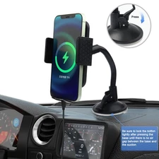 onn Car Phone Mount, 360° Suction Cup, Windshield Dashboard, Hands-Free, Black
