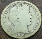 US 1908-S Barber Half Dollar  **