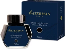 Waterman Fountain Pen Ink, Intense Black, 1 Count (Pack of 1), Black 