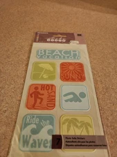 EK Success/Sticko Style ~Beach Icon Stickers~Debossed cardstock stickers