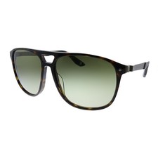 New BMW BW 0001 52P Dark Havana Plastic Square Sunglasses Green Gradient Lens