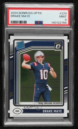 2024 Panini Donruss Optic Rated Rookie Drake Maye #229 PSA 9 MINT Rookie RC