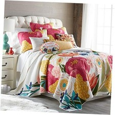 - Grandiflora Quilt Set - Full/Queen Quilt - Full/Queen Multicolor Bright
