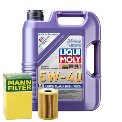 Motoröl 5W40 LIQUI MOLY High Tech 5L +MANN Ölfilter