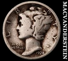 1928 Silver Mercury Dime - Scarce  Better Date  No Reserve  #K1916