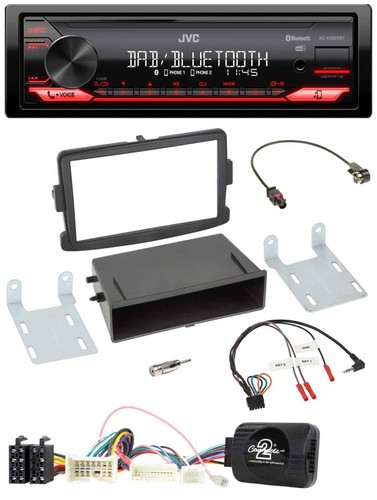 JVC Bluetooth USB DAB Lenkrad Autoradio für Dacia Logan Sandero ab 12 schwarz - Bild 1 von 10