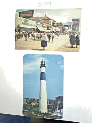1950's Atlantic City Postcards-Boardwalk-Lighthouse-Racetrack-Inlet Fish Pier