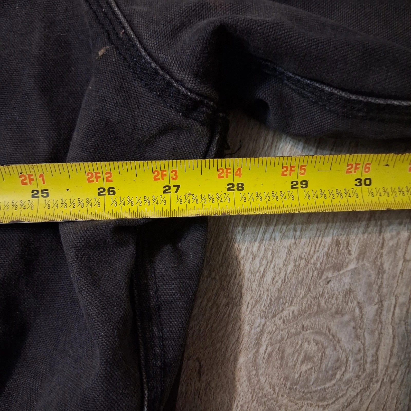 Walls Hooded Work Jacket Full Zip Black Thrashed Distressed Sun Faded XL - product detail image 8