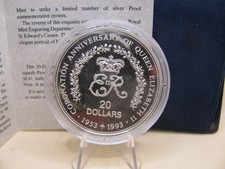 BULLION - Silver Proof Coin TROY 1oz 1993 20 NIUE Dollars - QEII Anniversary 105.00 per troy oz