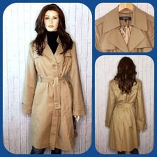 NWT Kenneth Cole Reaction Belted Trench Coat GIII Apparel Camel Khaki Tan Sand L