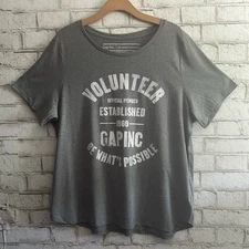 NWOT!! Women’s Gap Volunteer Possible Short Sleeve Gray Tee Shirt Size XX-Large