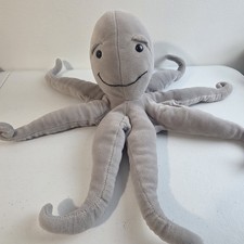 Dakin Vintage Plush Octopus Smile Gray