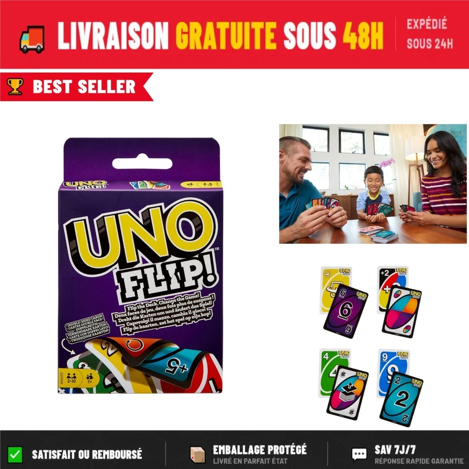Mattel un Flip Jeu de cartes pour Enfants Carte doppie