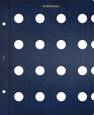 Whitman Album Blank Page 2107 For 18mm Coins/Medals Long Term Storage 16 Slots 