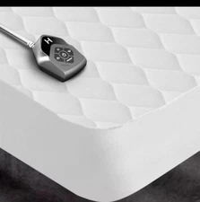 Biddeford Twin Electric Heated Quilted Mattress Pad: 10 Heat Settings,