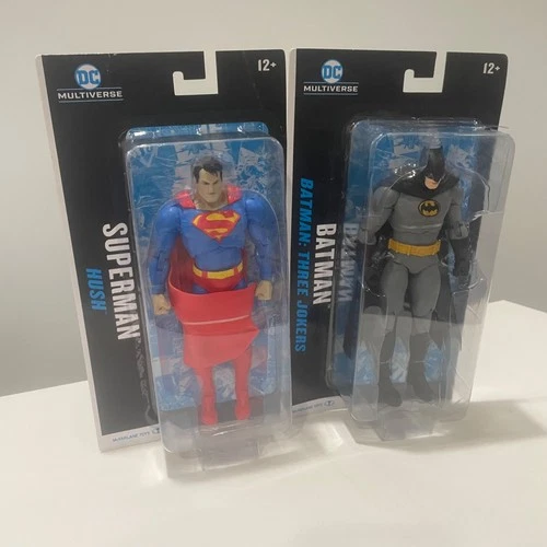 McFarlane DC Multiverse Superman Hush & Batman Three Jokers 7” Figure Lot