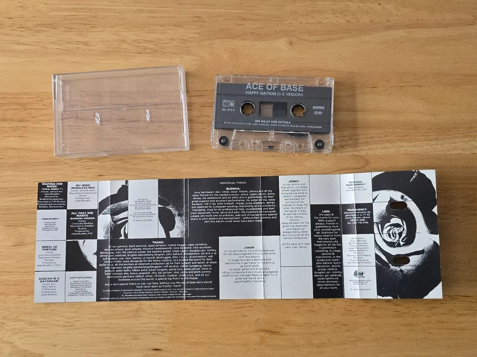 Ace Of Base - Happy Nation U. S. Version - Cassette Tape Album - 1993 Metronome. - Image 3 of 4