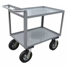 Utility Cart With Lipped Metal Shelves, Steel, 1, 500 Lb Load Capacity, 2
