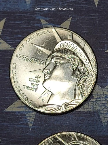 🗽 ENDURING LADY LIBERTY 2026  D SEMIQUINCENTENNIAL HALF DOLLAR - 1 COIN.🔥