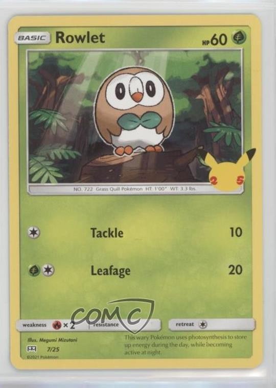 Rowlet Pokémon Sword & Shield McDonald's Collection #7