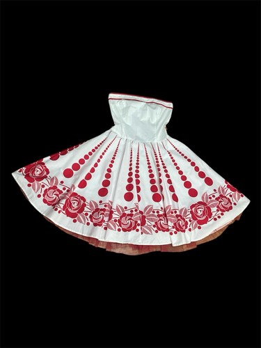Ruby Rox Dress Polka Dot Sz 14 White Red Strapless Pinup Party Rockabilly 50s Y2 - Picture 11 of 16