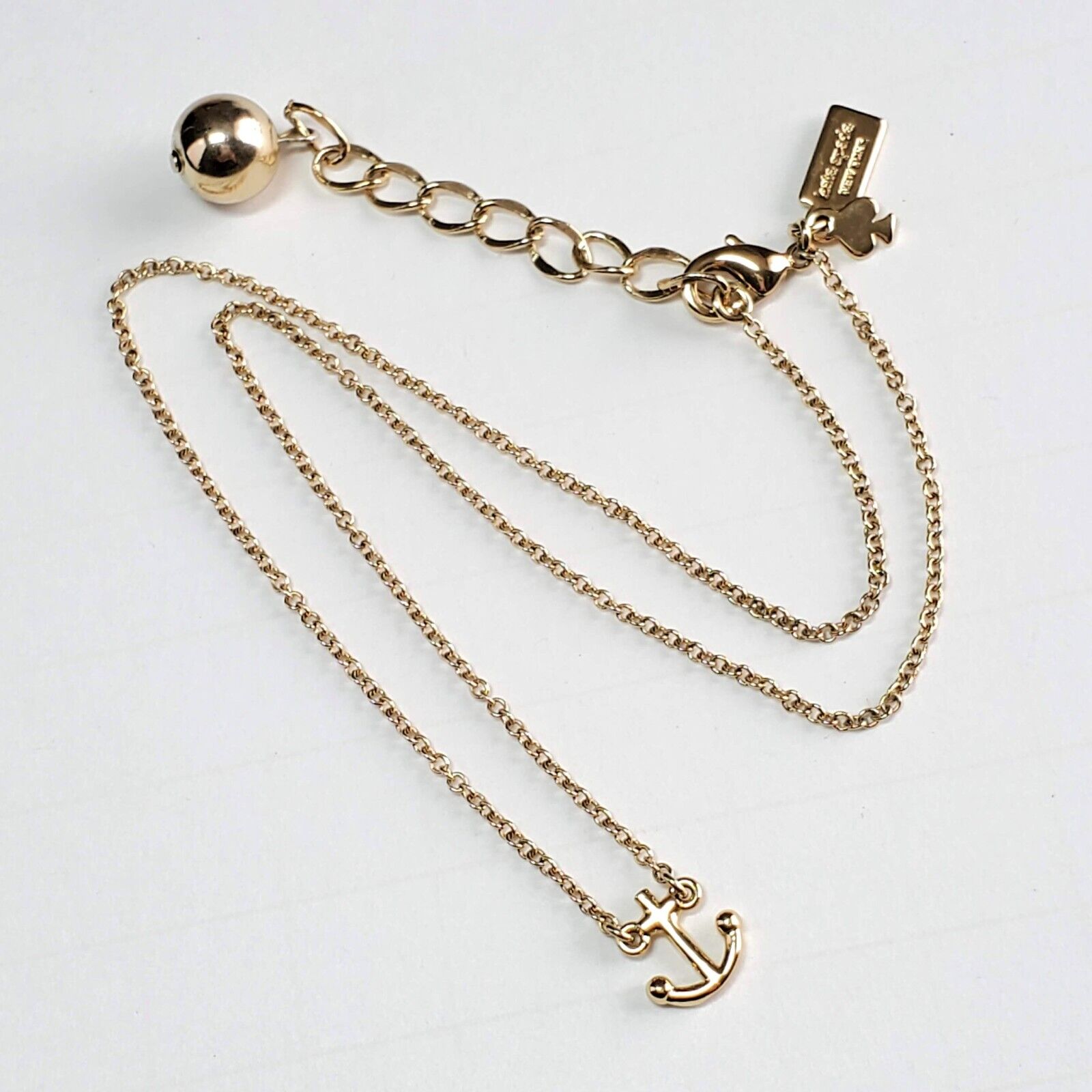 KATE SPADE Gold Plated Mini Anchor Necklace | eBay