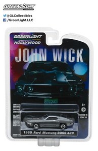 1969 Ford Mustang Boss 429 John Wick 1 64 Greenlight 44780
