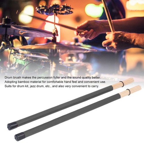 1 Pair Drum Stick Brushes Bamboo Hot Rods Drumsticks For Small Venue And - Picture 14 of 22