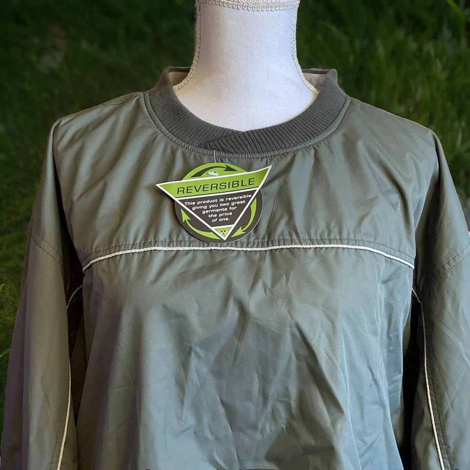 NOVO Pulôver Masculino Wedge Golf & Beyond Wind Gear Manga Longa Reversível Extra Grande - Imagem 3 de 4