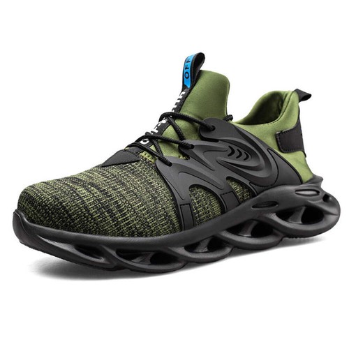 Men's Work Safety Shoes Summer Breathable Lightweight Mesh Construction Shoes An - Picture 35 of 43
