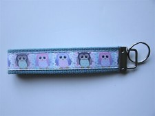 Owls Birds Key Chain Key Ring Key Fob Free Shipping Made in USA