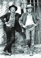 Butch Cassidy and the Sundance Kid Paul Newman Robert Redford Pose BW POSTER