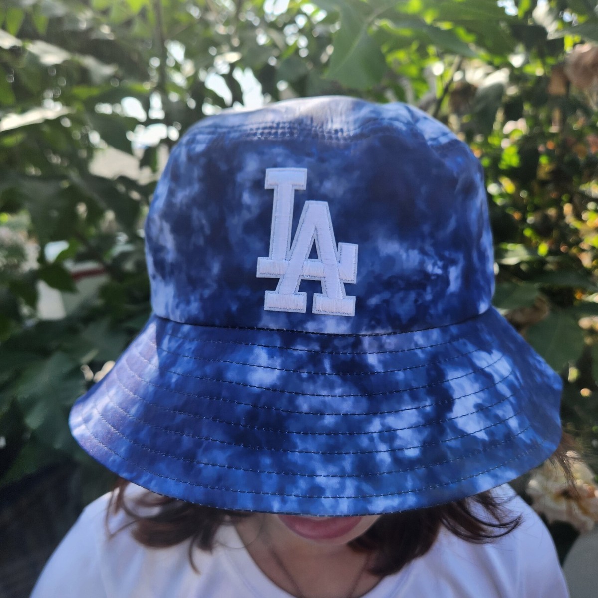 NEW Blue Tie-Dye Art Bucket Hat The BLU ROYAL tie dyed Bucket Hat | InventSports – INVENT SPORTS main image 3