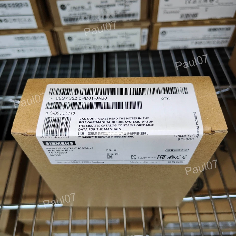 New Siemens 6ES7332-5HD01-0AB0 6ES7 332-5HD01-0AB0 S7-300, Analog output SM 332 - Photo 4/4