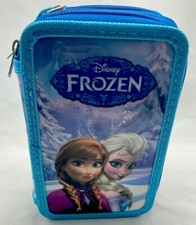 Disney Store FROZEN PENCIL ART CASE KIT w/3 Compartments Markers Pencils Ruler