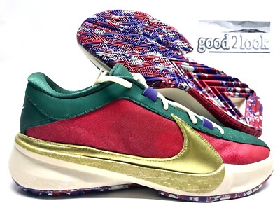 NIKE ZOOM FREAK 5 GYM RED/METALLIC GOLD-FIR SIZE MEN