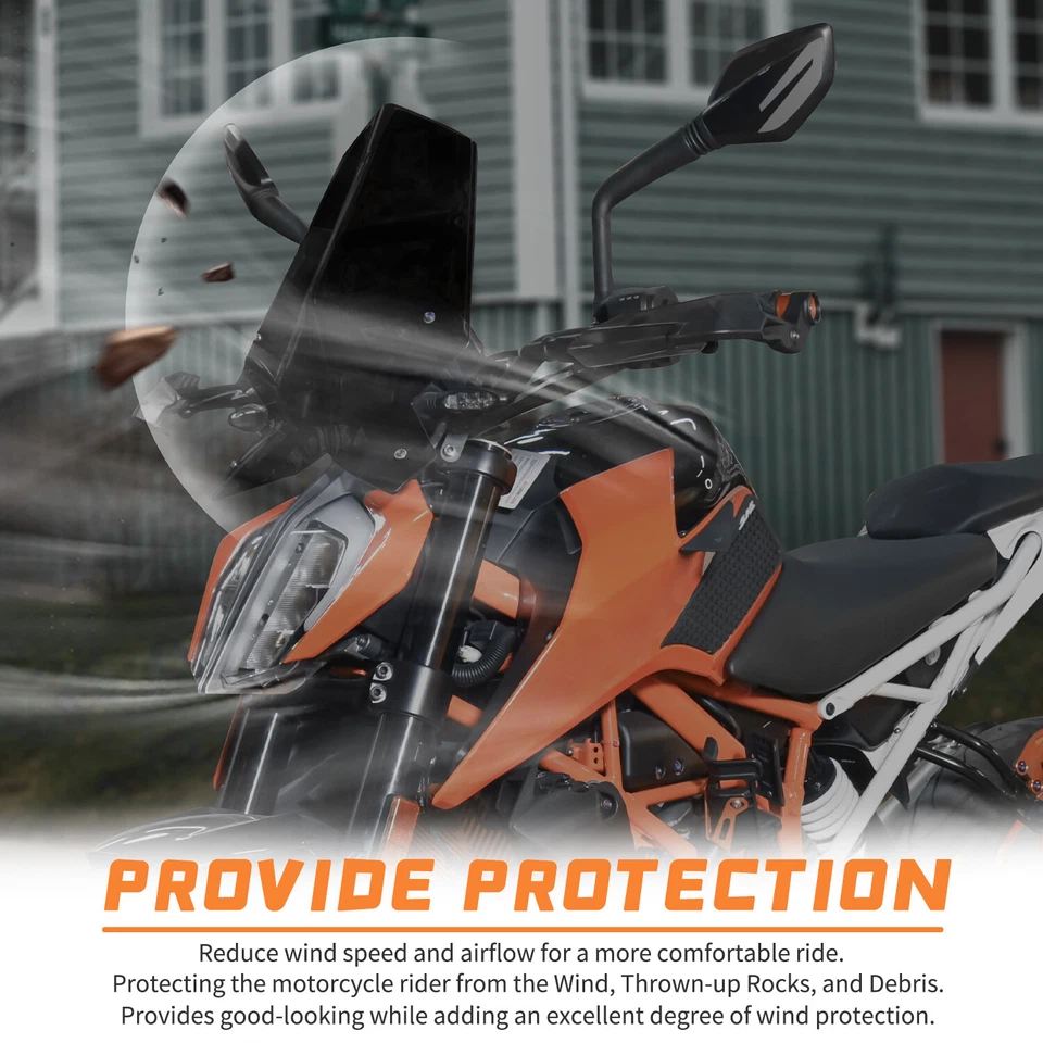 Parabrisas aerodinámico con soporte para KTM RC125 RC390 2017-2023 Foto 3 de 4