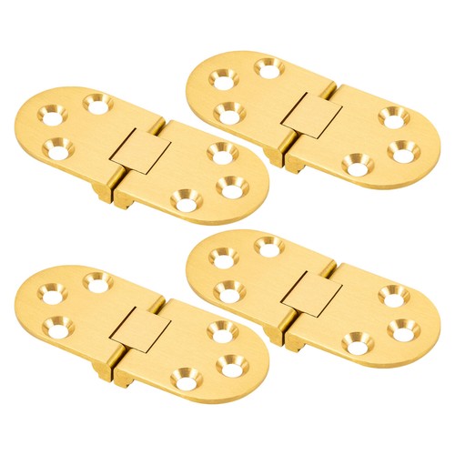 4Pcs Folding Brass Hinges Folable Flip Top Hinge Desk Table Part 180° Opening