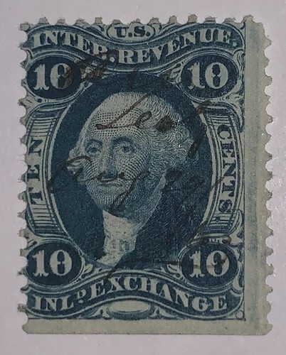 Travelstamps US revenue stamp scott #r36c 10 cent inland exchange issue Used Ng - Picture 3 of 8