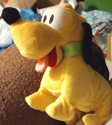 Disney Baby Pluto Stuffed Animal  Walks Wags Tail And Barks