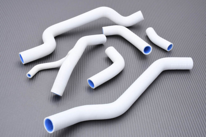 Durites de radiateur blanc Ducati SBK 848 silicone renforcé haute performance