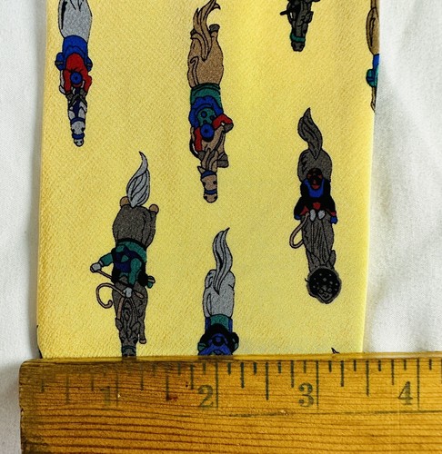 Vintage 1996 Vicky Davis 100% Silk Men’s Tie 62”x3.75” Horse Racing Derby - Picture 10 of 10