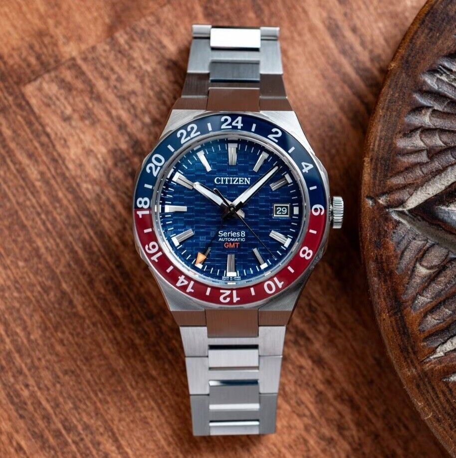Citizen Series 8 NB6030-59L GMT Blue Analog Automatic Made