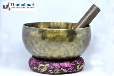 7'' Hand Hammered Tibetan Meditation Singing Bowl -singing bowl made in Nepal 