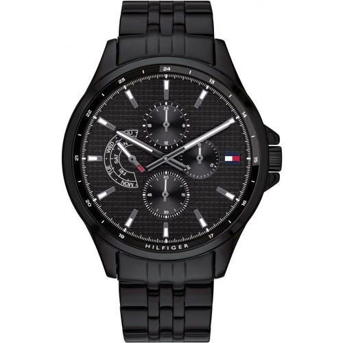 Tommy Hilfiger Acciaio Nero Uomo Multifunzione 1791611