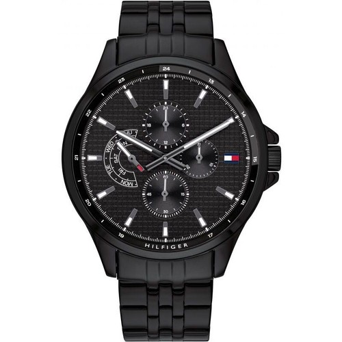 Tommy Hilfiger Acciaio Nero Uomo Multifunzione 1791611 - Foto 1 di 4