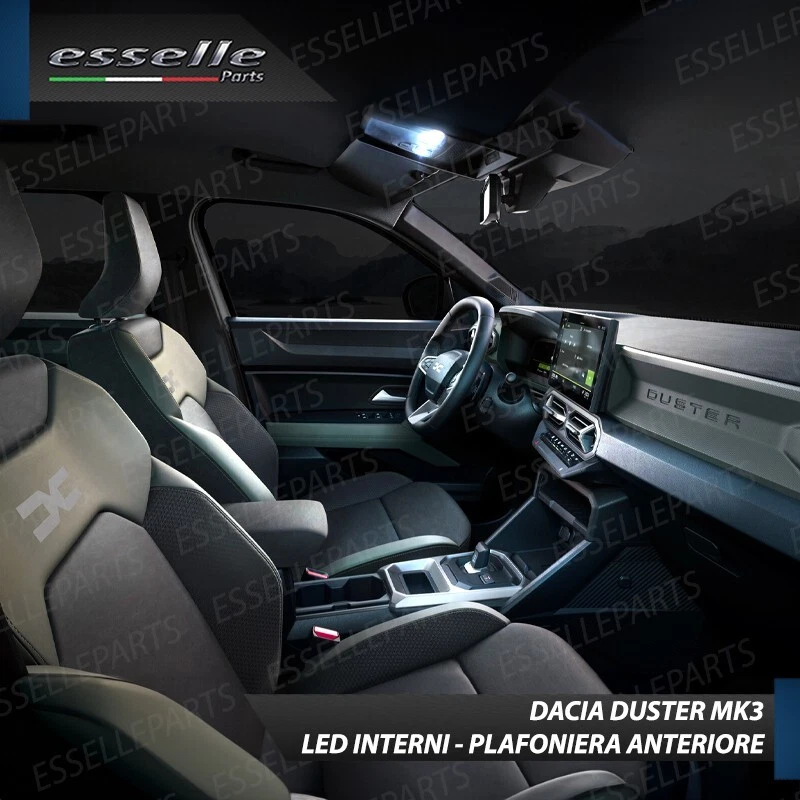 KIT LED INTERNI DACIA DUSTER MK3 PLAFONIERA ANT + POST +BAGAGLIAIO 6000K BIANCO - Immagine 2 di 4